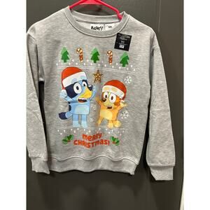 BLUEY MERRY CHRISTMAS KIDS SWEATSHIRTS BLUEY AND BINGO